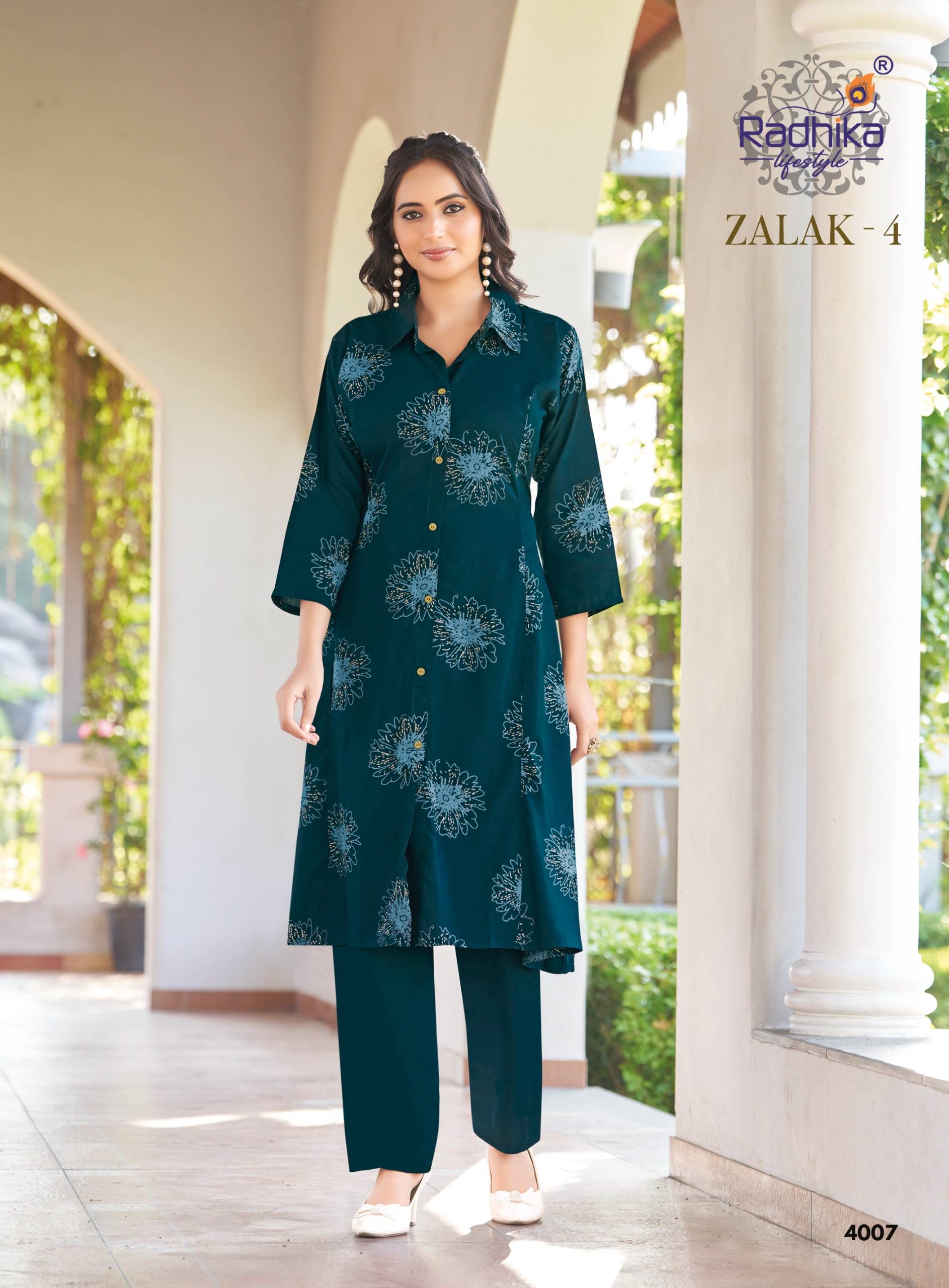 ZALAK VOL-4 By RADHIKA LIFE STYLE  4001 To 4008 Series Beautiful Festive Suits Colorful Stylish Fancy REYON co-ord sets At Wholesale Price